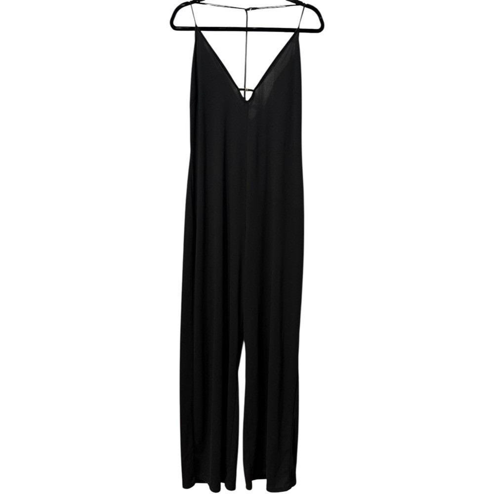 Victoria's Secret Vintage Black Strappy Slip Jumpsuit Lingerie / Cover-Up L Rare